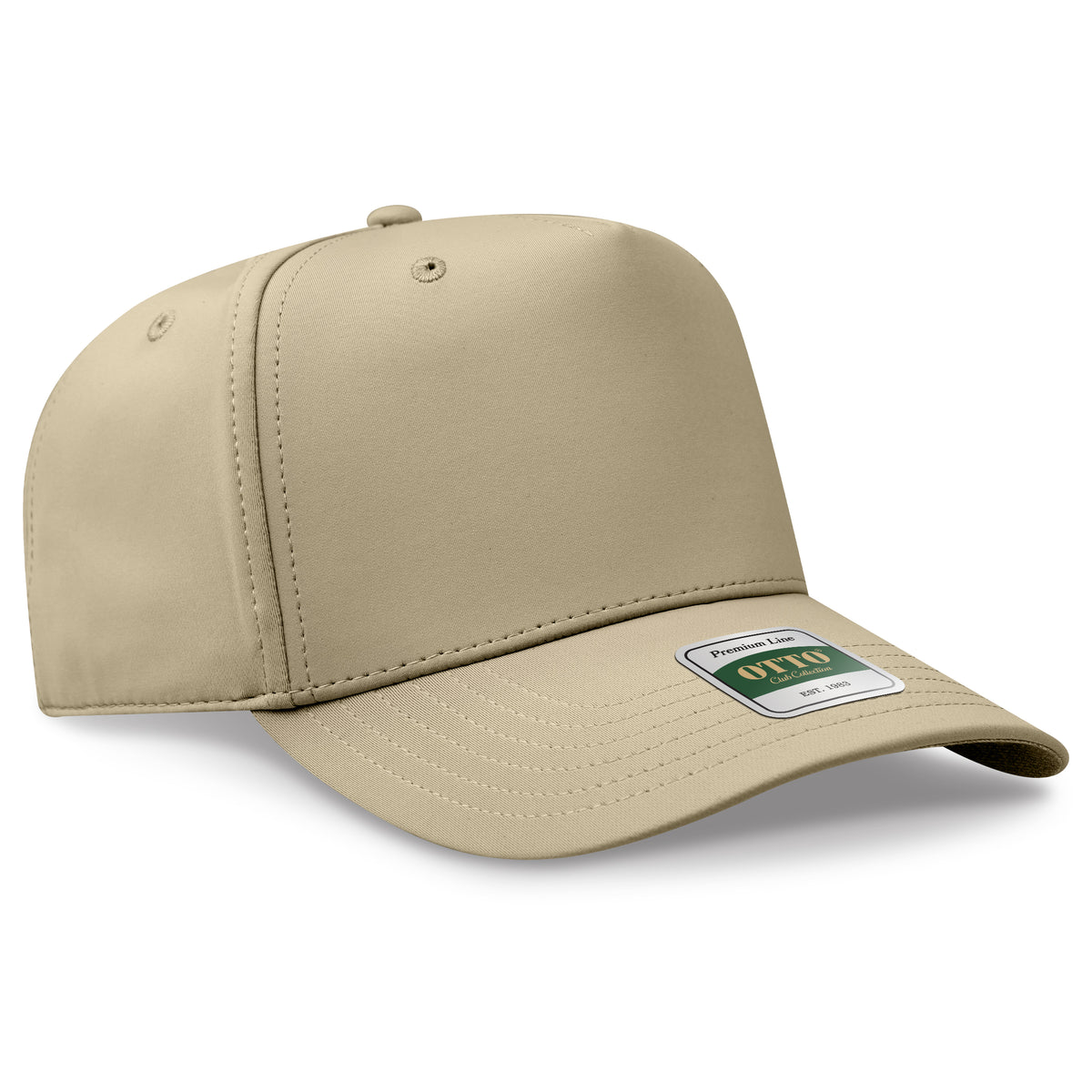 OTTO 106 Club Collection 5 Panel Mid Profile Cap – CoolNyl™ - Khaki