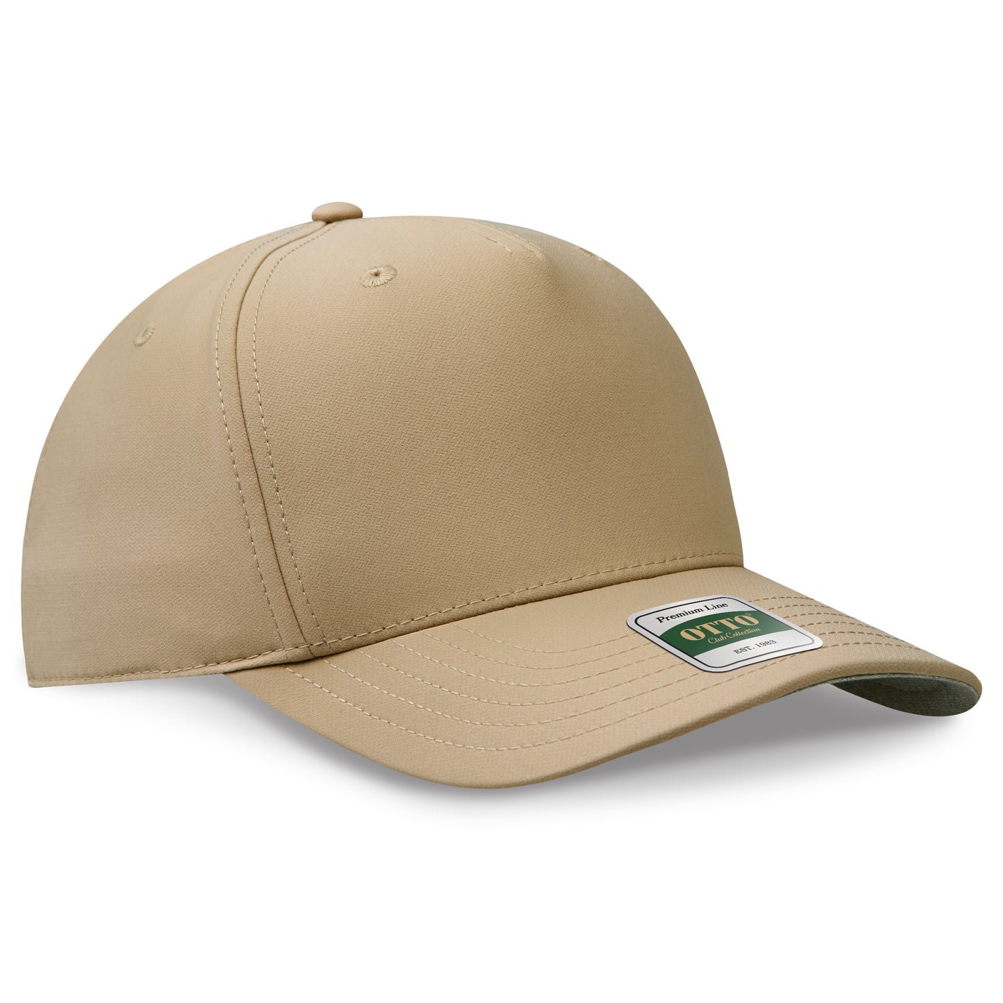 OTTO 118 Club Collection 5 Panel Pro Style Cap – Performance Polyester - Khaki