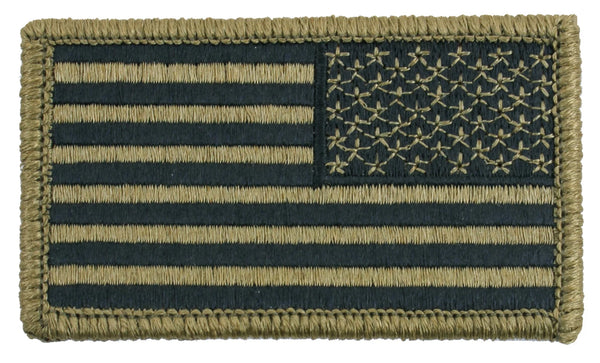 Rothco American Flag Patch With Hook Back - Green