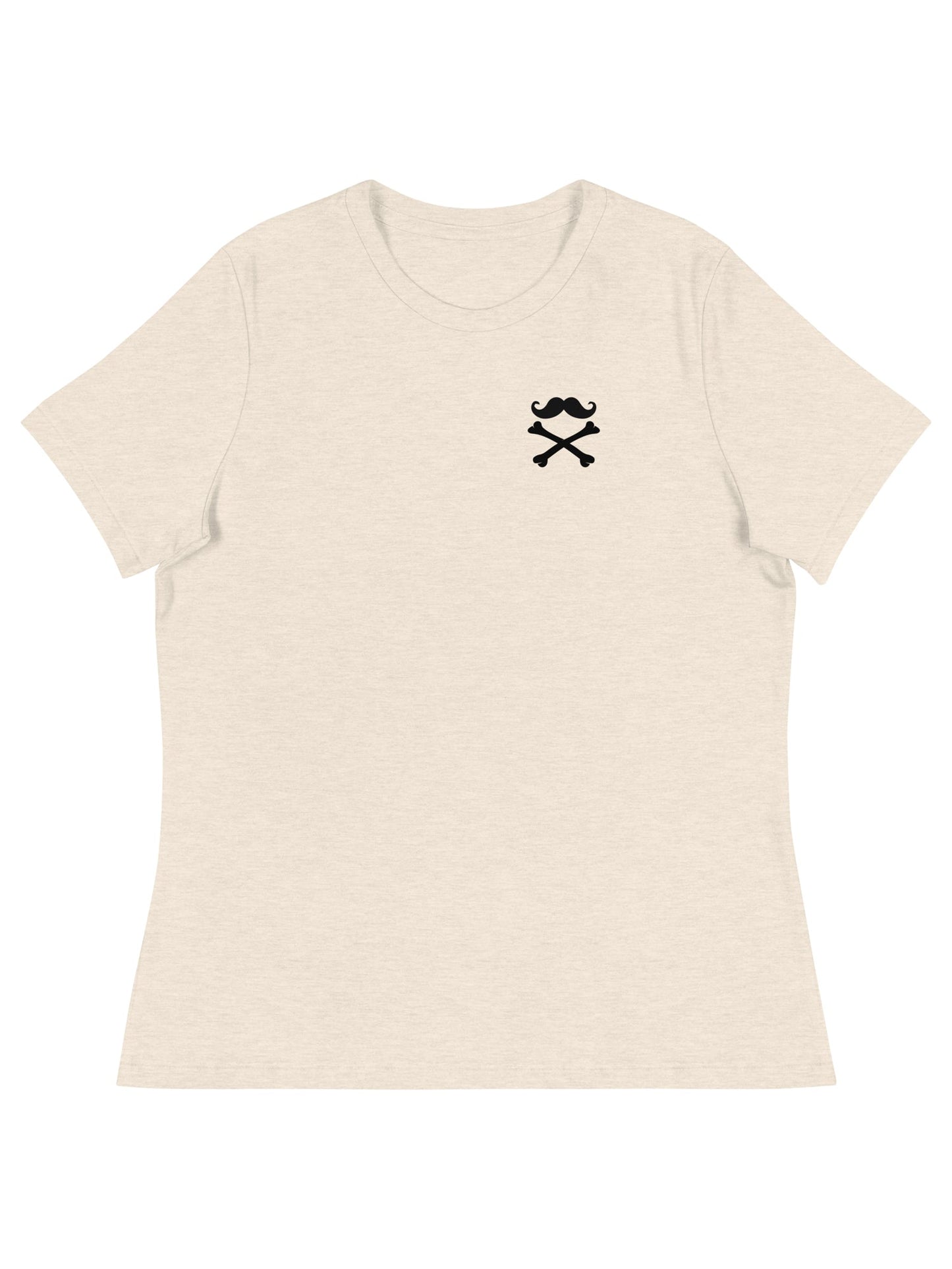 Stache Salt Ladies ‘Stache Support Crew T-Shirt — front view