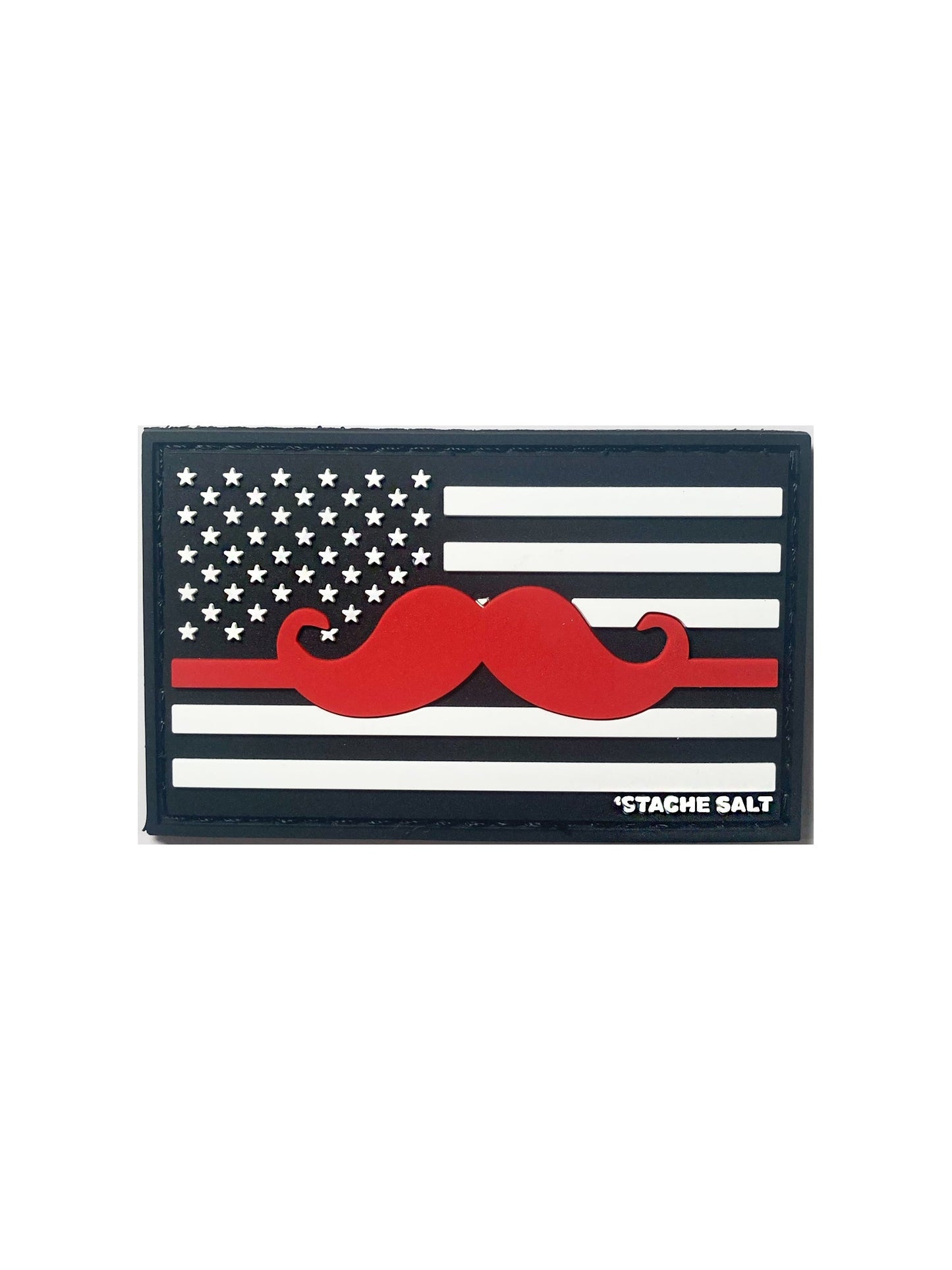 Stache Salt Thin 'Stache Line Velcro Patch — logo detail