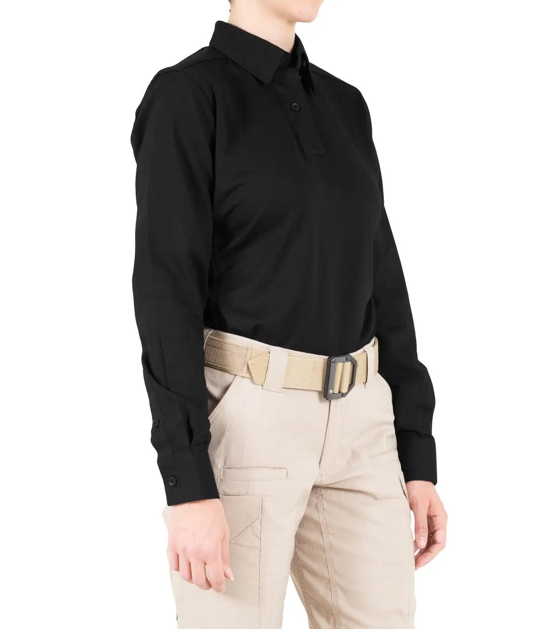 First Tactical Womens Pro Perf Long Sleeve - Black - close-up detail