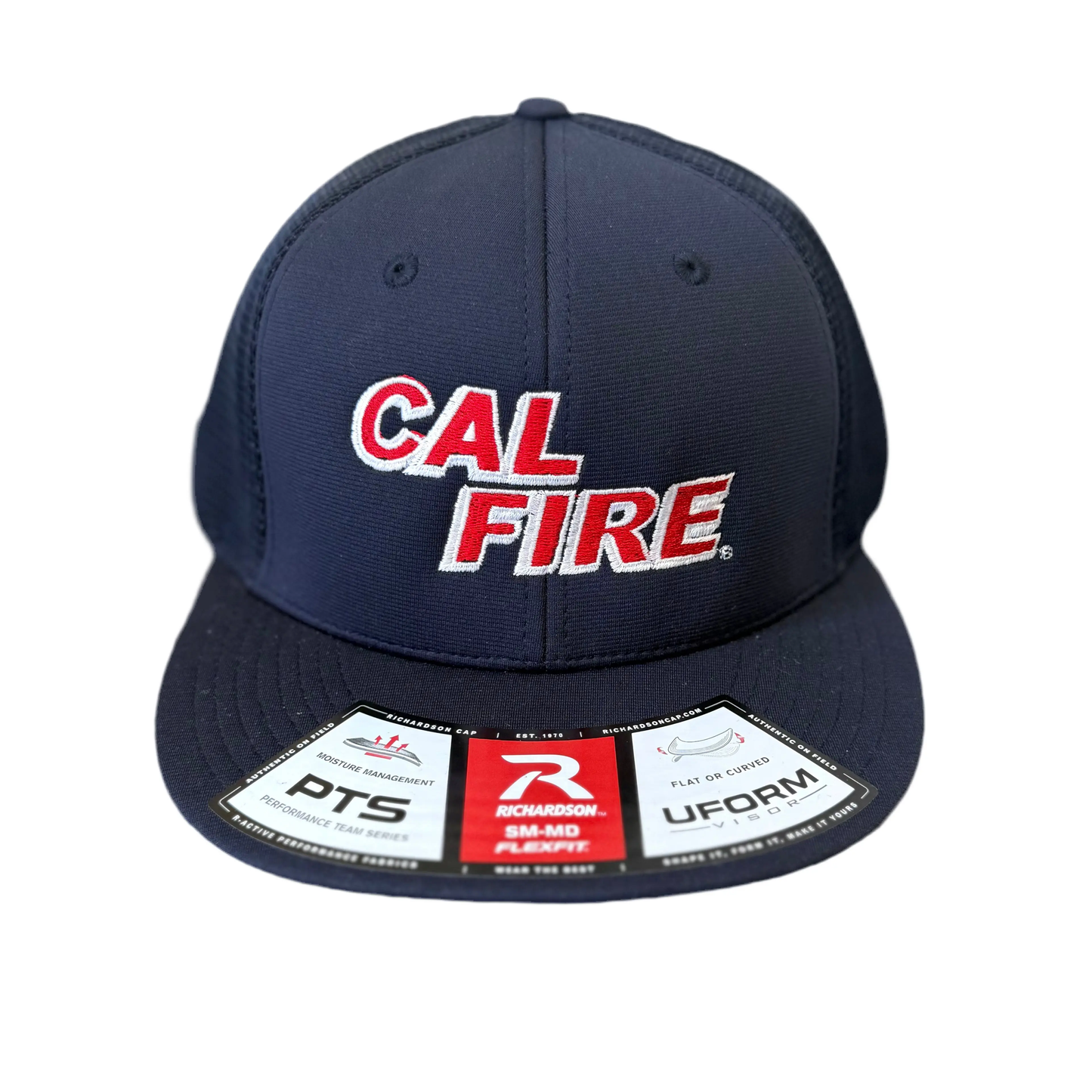 Richardson PTS 20 Mesh Trucker Hat - CAL FIRE Red Text ALL RISK UniformsCAL FIRE Hats ALL RISK Uniforms
