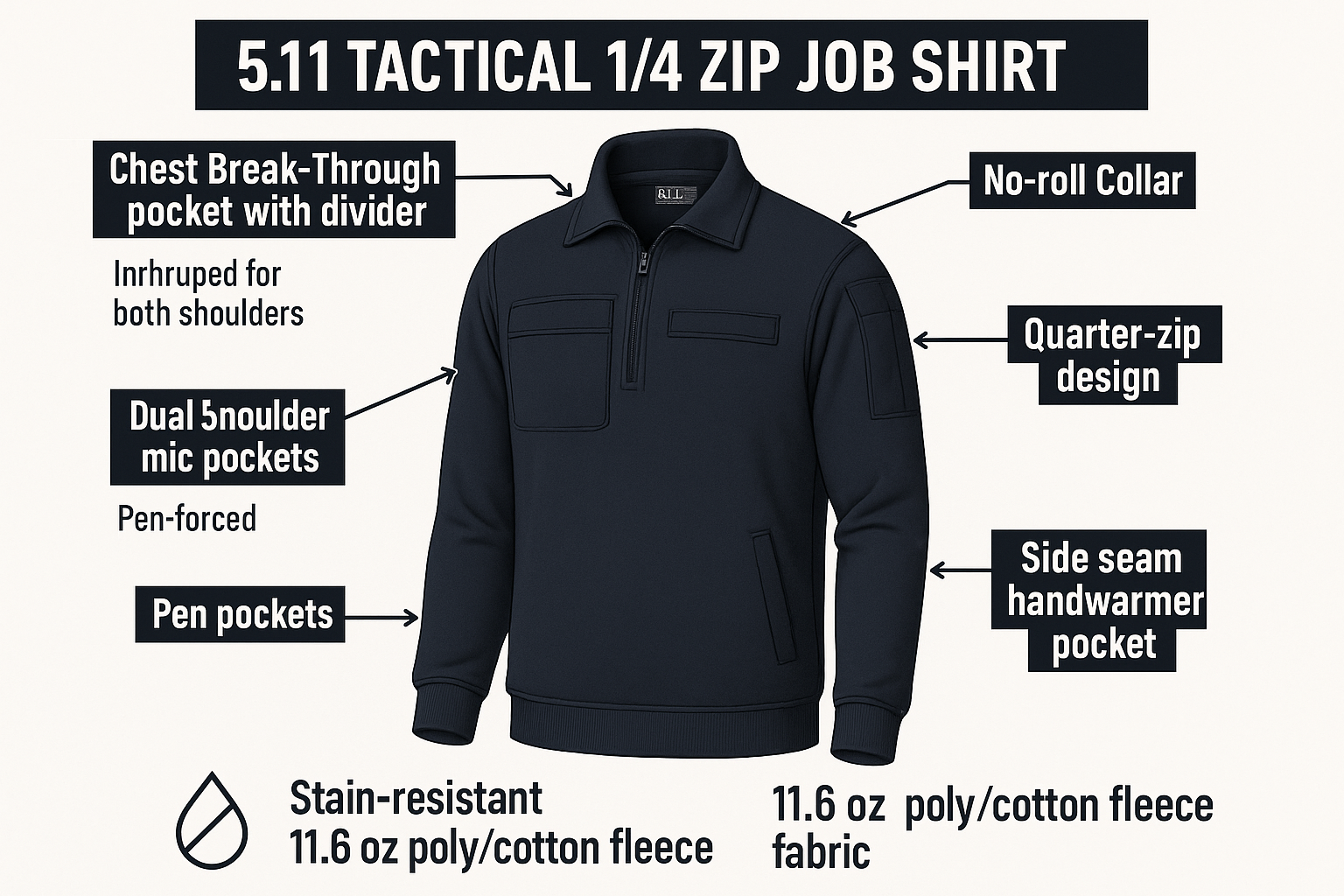 5.11 Tactical Job Shirt Features
