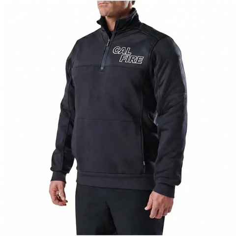 CAL FIRE 5.11 1/4 Zip Water Repellent Job Shirt - White Text