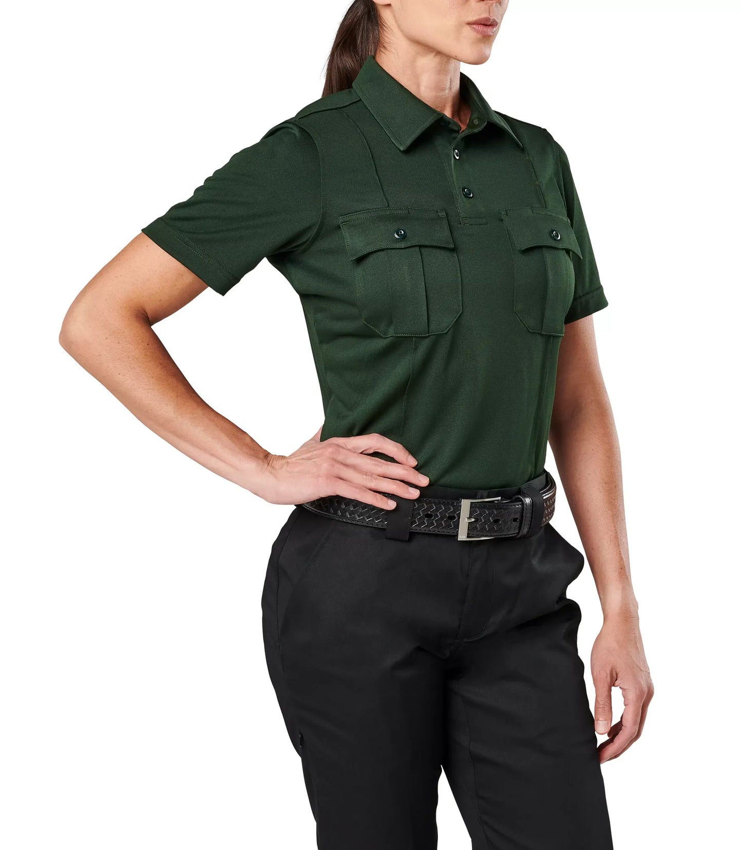 Womens Class A Uniform Short Sleeve Polo – LE Green