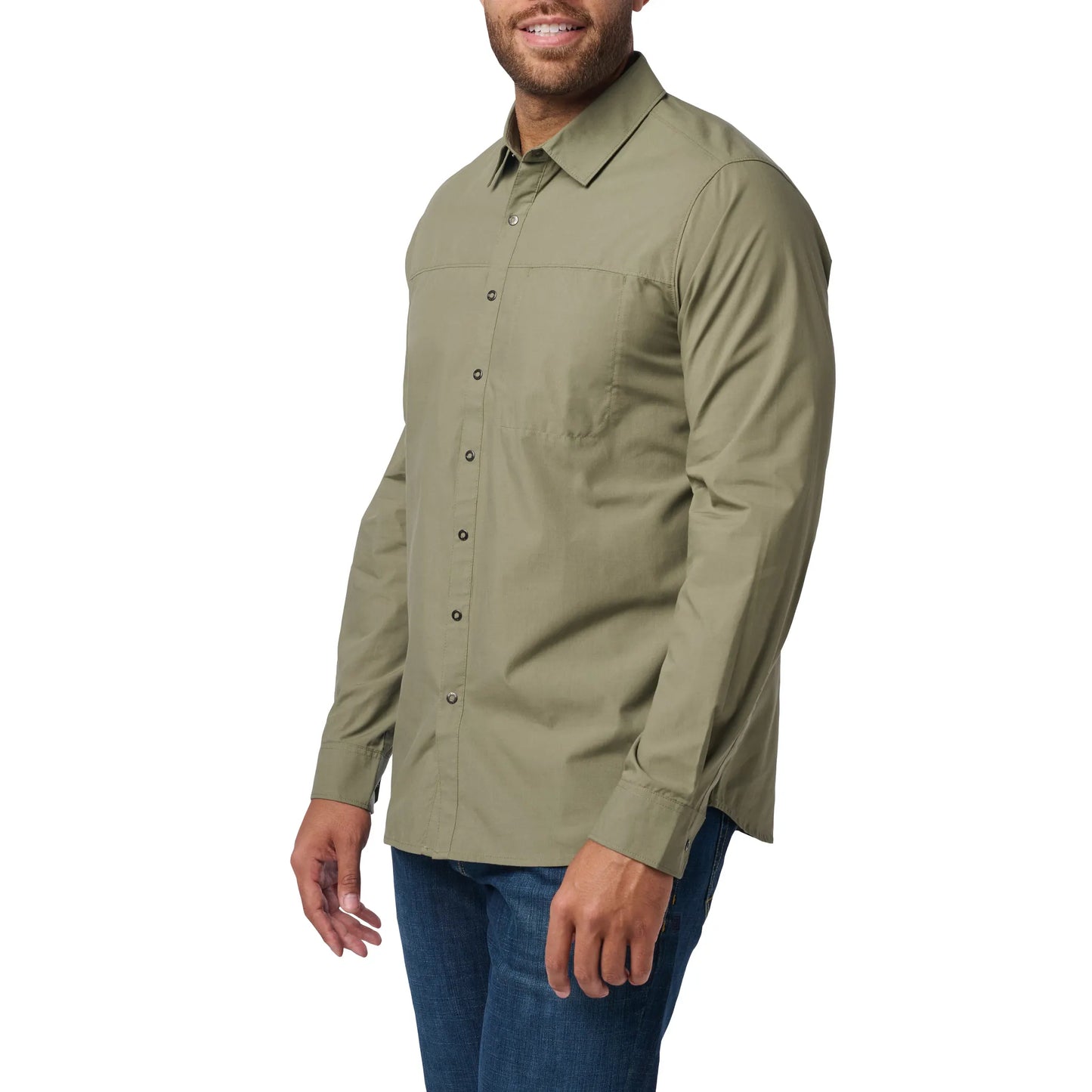 Igor Solid Long Sleeve Shirt – Tank Green