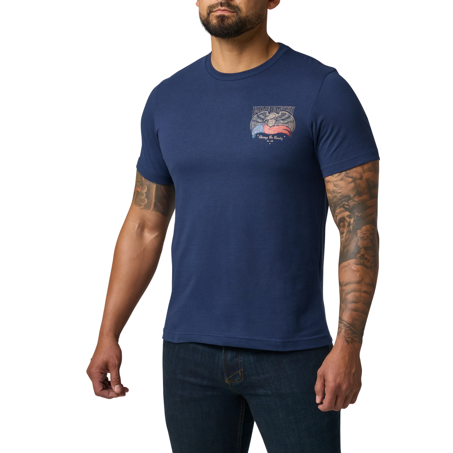 Birds And Banners Tee – Pacific Navy