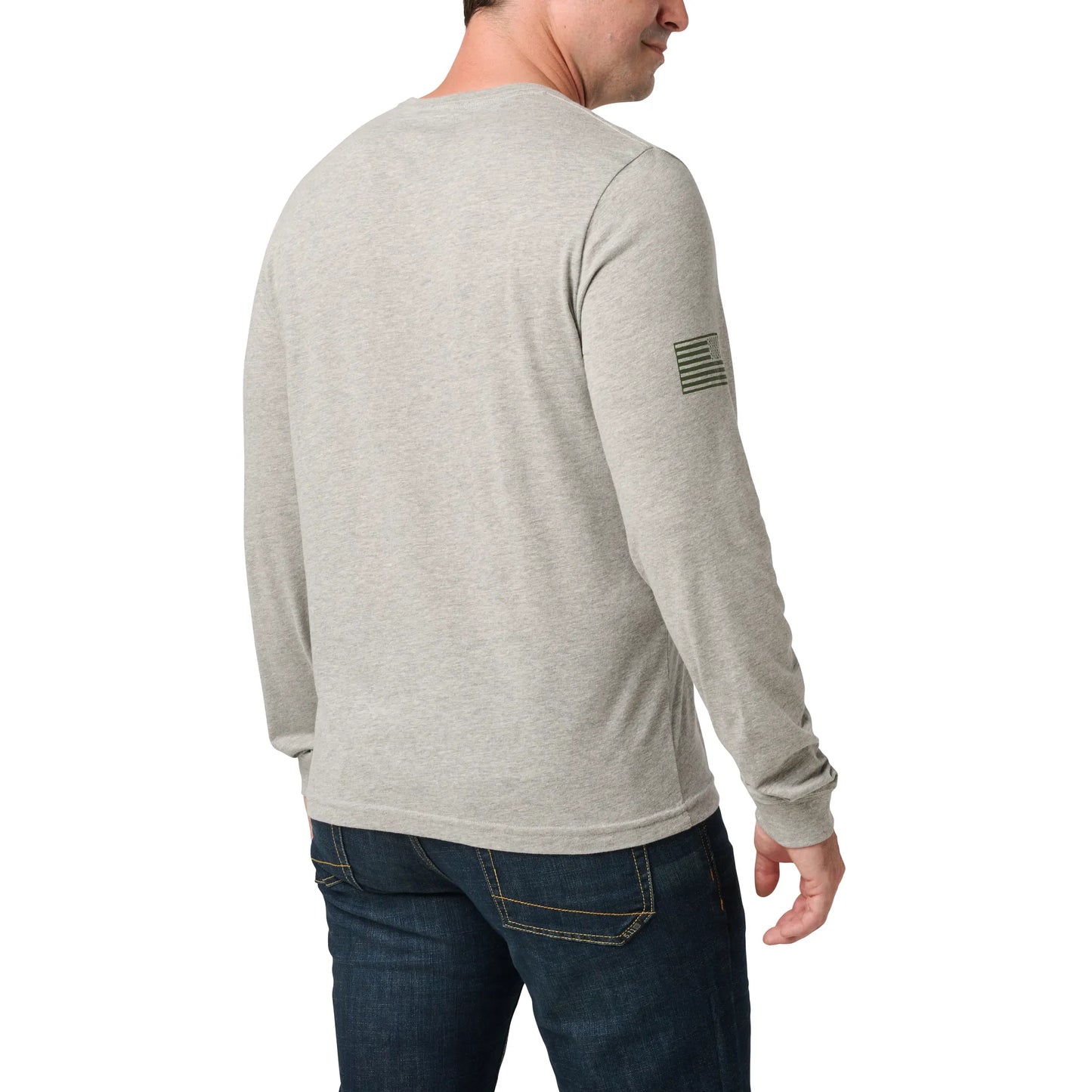 Woodland Camo Fill Long Sleeve Tee – Heather Gray