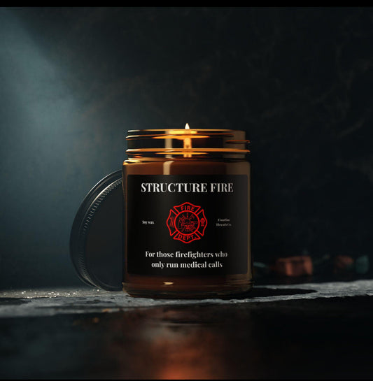 Structure Fire Candle - Soy Wax ALL RISK UniformsCAL FIRE   ALL RISK Uniforms