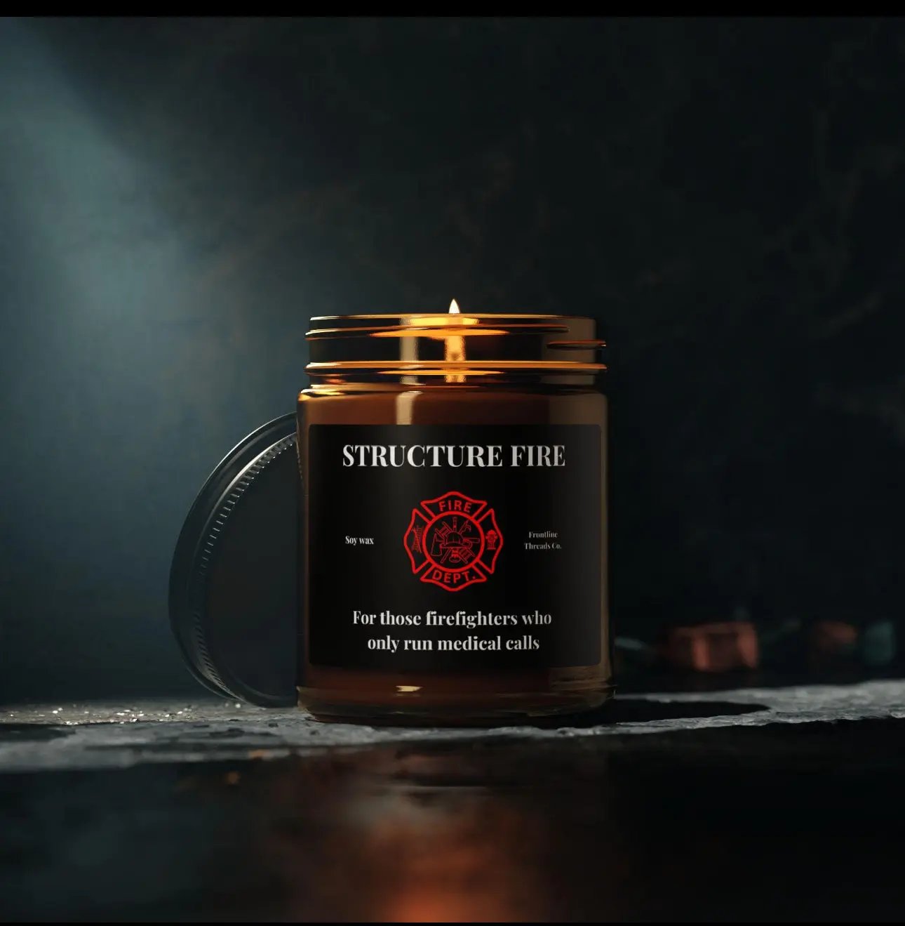 Structure Fire Candle - Soy Wax ALL RISK UniformsCAL FIRE ALL RISK Uniforms