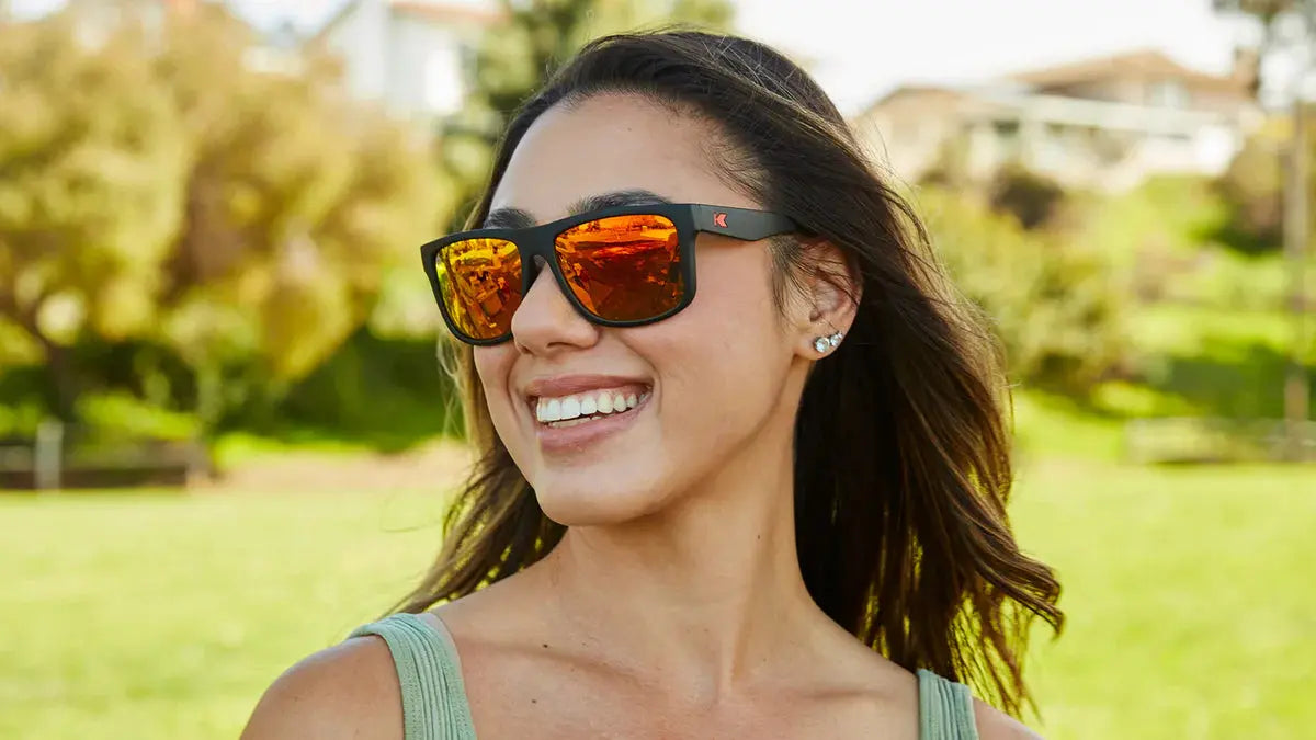 Matte Black / Red Sunset Torrey Pines - Knockaround Sunglasses ALL RISK UniformsCAL FIRE ALL RISK Uniforms