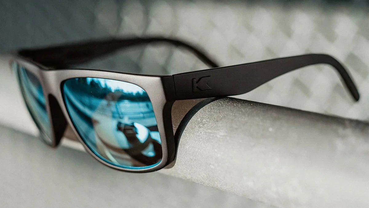 Matte Black on Black / Sky Blue Torrey Pines - Knockaround Sunglasses ALL RISK UniformsCAL FIRE   ALL RISK Uniforms