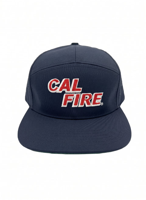 CAL FIRE Laser Vented 7-Panel Flat Bill Hat-Red Text
