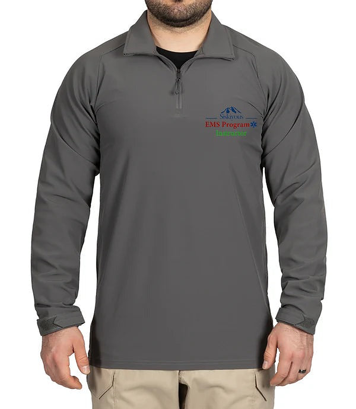 COS First Tactical Pro Duty Pullover with Siskiyous EMS Program Instructor embroidered logo on left chest