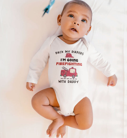 “Pack my diaper bag” baby onesie ALL RISK UniformsCAL FIRE   ALL RISK Uniforms