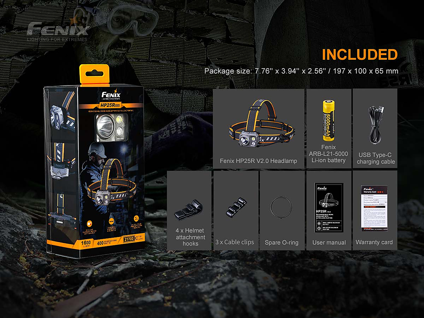 Fenix HP25R V2.0 Rechargeable Headlamp