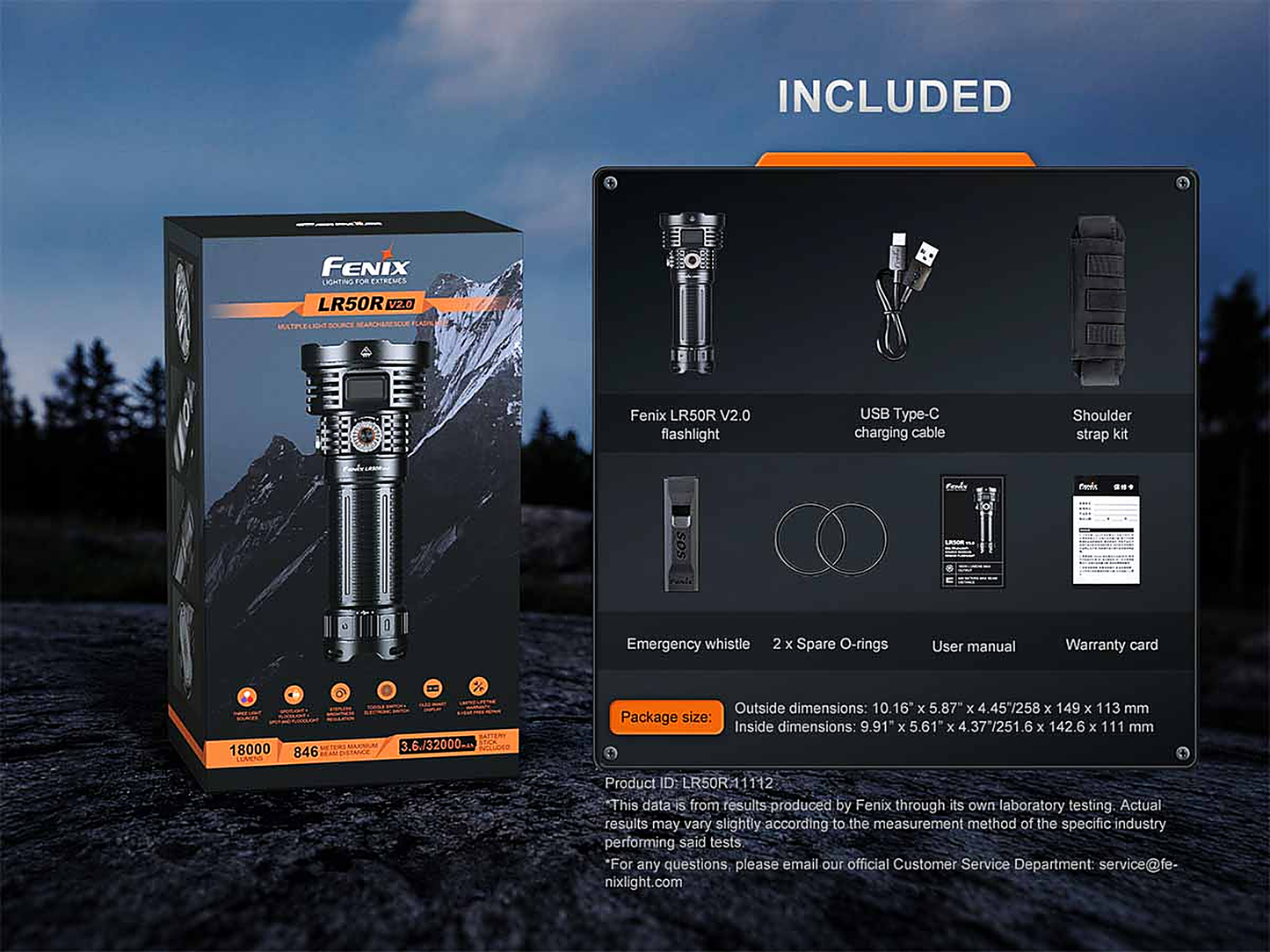 Fenix LR50R V2.0 Flashlight - 18000 Lumens