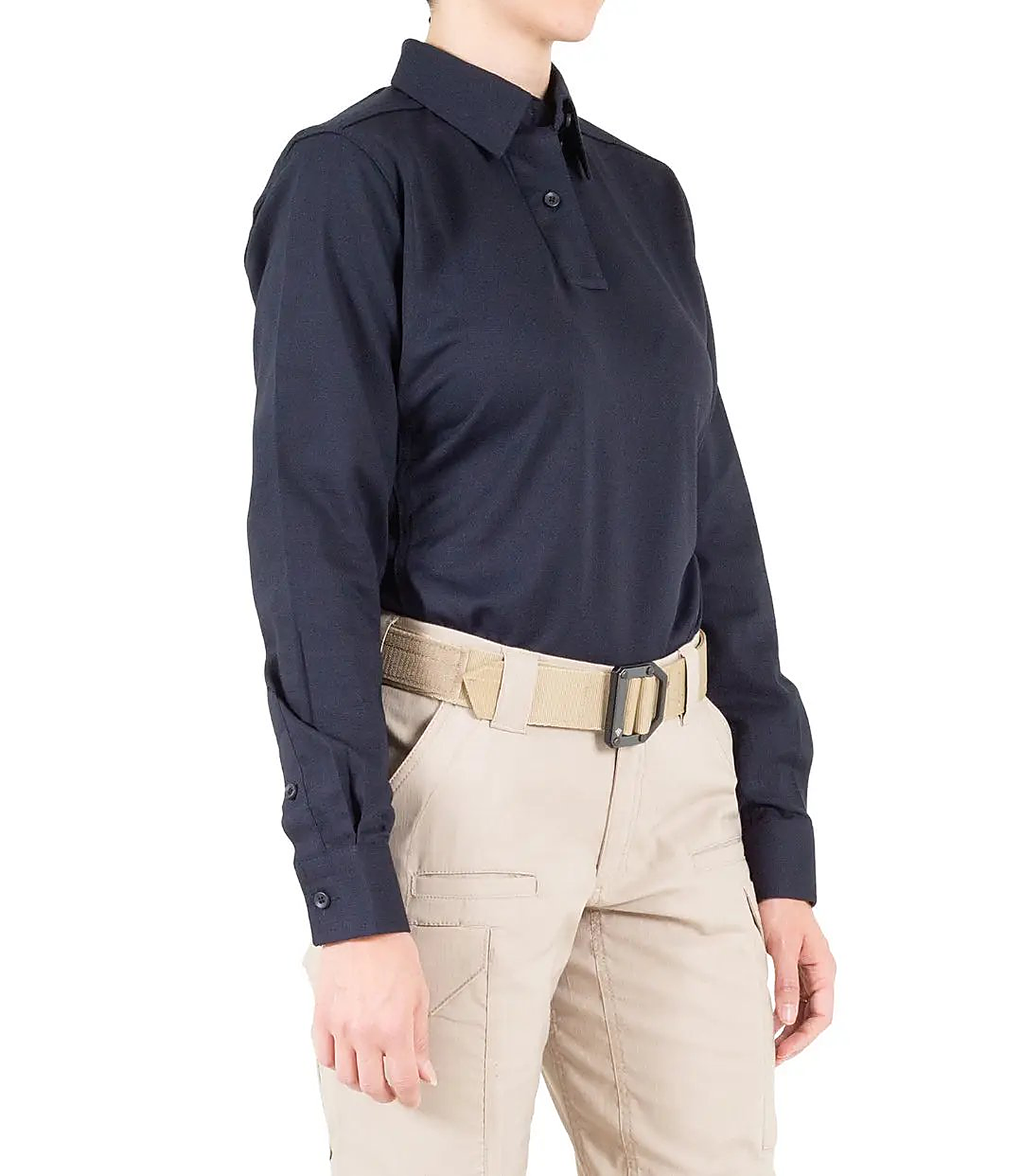 First Tactical Womens Pro Perf Long Sleeve - Midnight Navy - close-up detail
