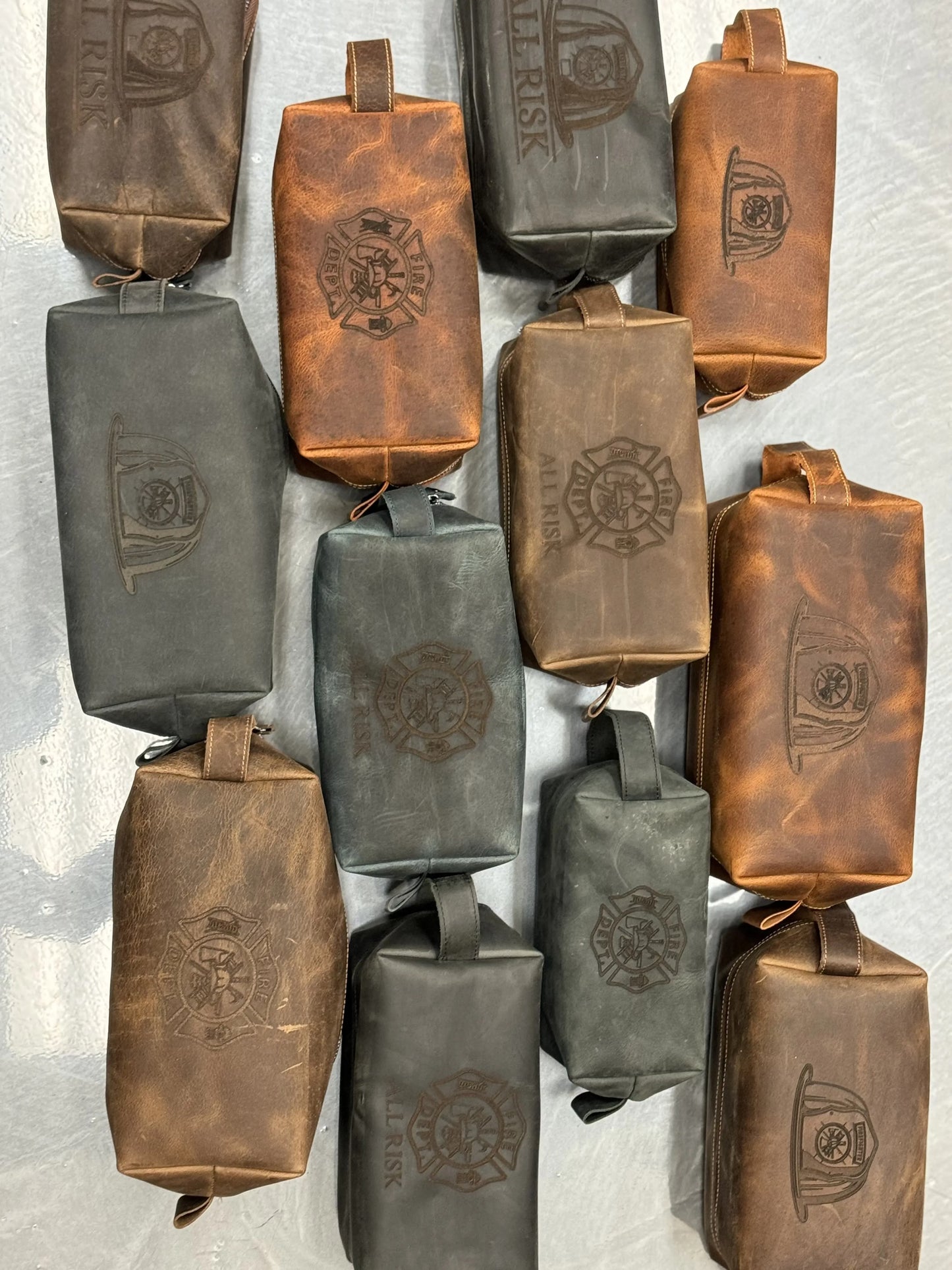 Leather Toiletries Bag ALL RISK UniformsCAL FIRE ALL RISK Uniforms