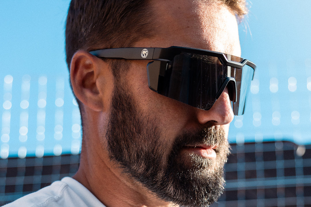 Heat Wave Visual Future Tech Black Frame Anti Fog Black Lens sunglasses view 5