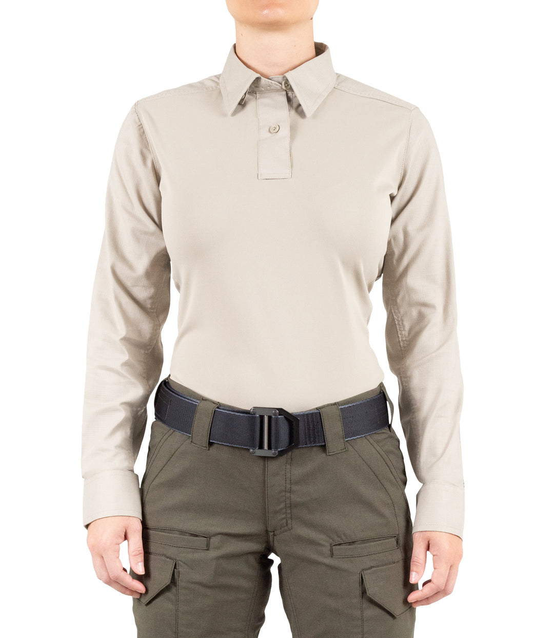 First Tactical Womens Pro Perf Long Sleeve - Khaki ALL RISK UniformsCAL FIRE   ALL RISK Uniforms