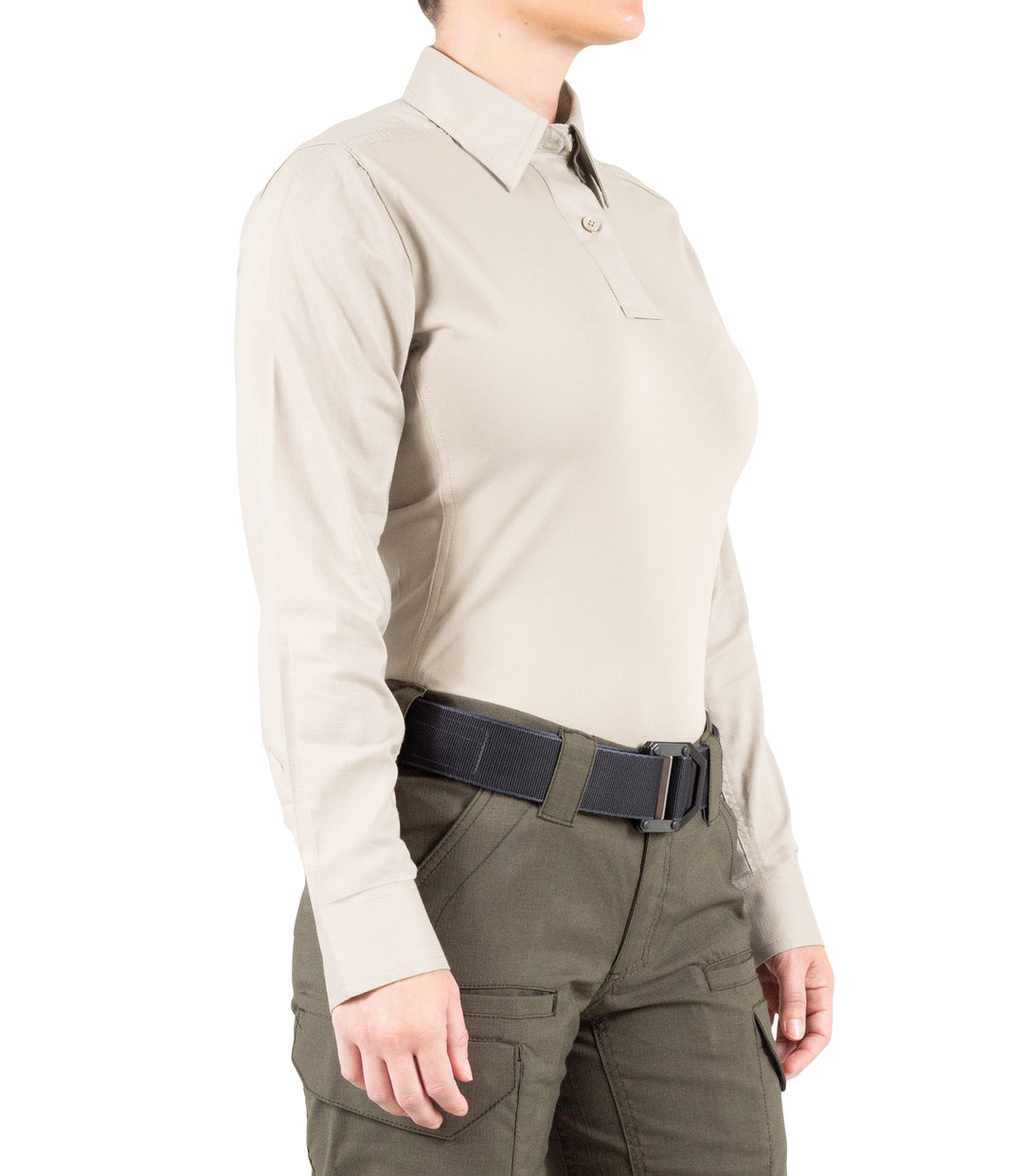 First Tactical Womens Pro Perf Long Sleeve - Khaki ALL RISK UniformsCAL FIRE   ALL RISK Uniforms