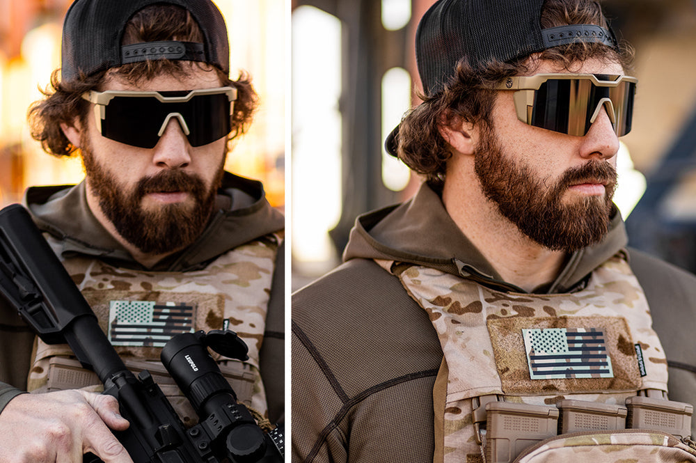 FUTURE TECH SUNGLASSES: DESERT TAN FRAME Z87+