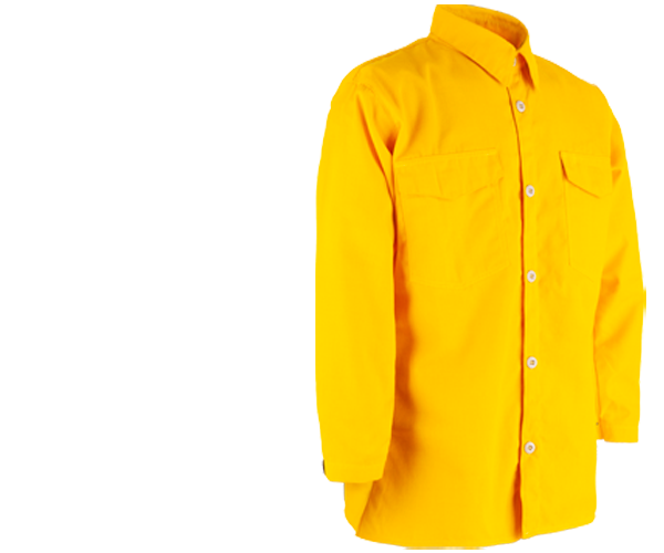 VFT Brush Shirt Pro back view displaying durable construction, reinforced stitching, and professional wildland firefighting design"