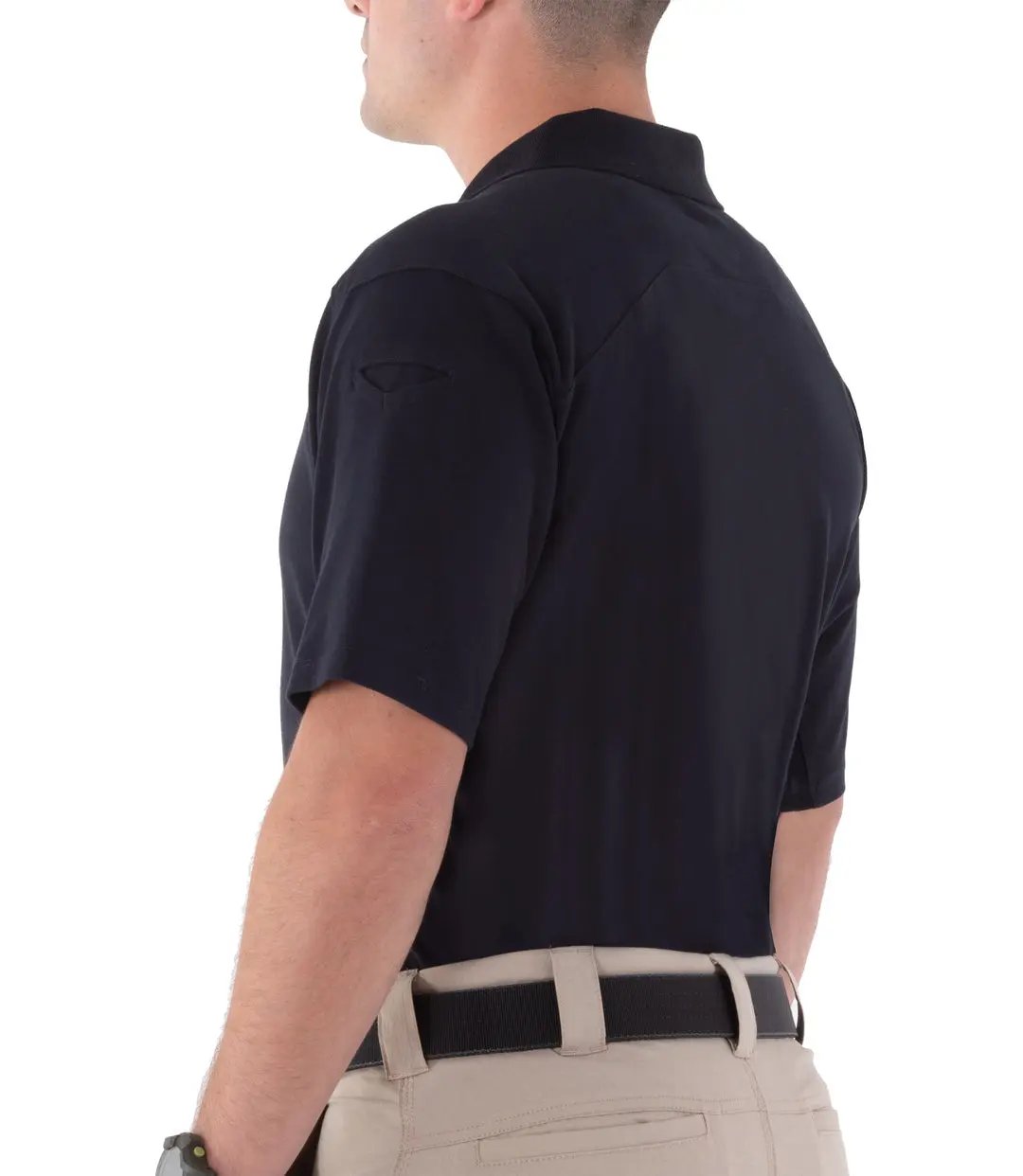 FIrst Tactical Men's Cotton Short Sleeve Polo - Midnight Navy - alternate view