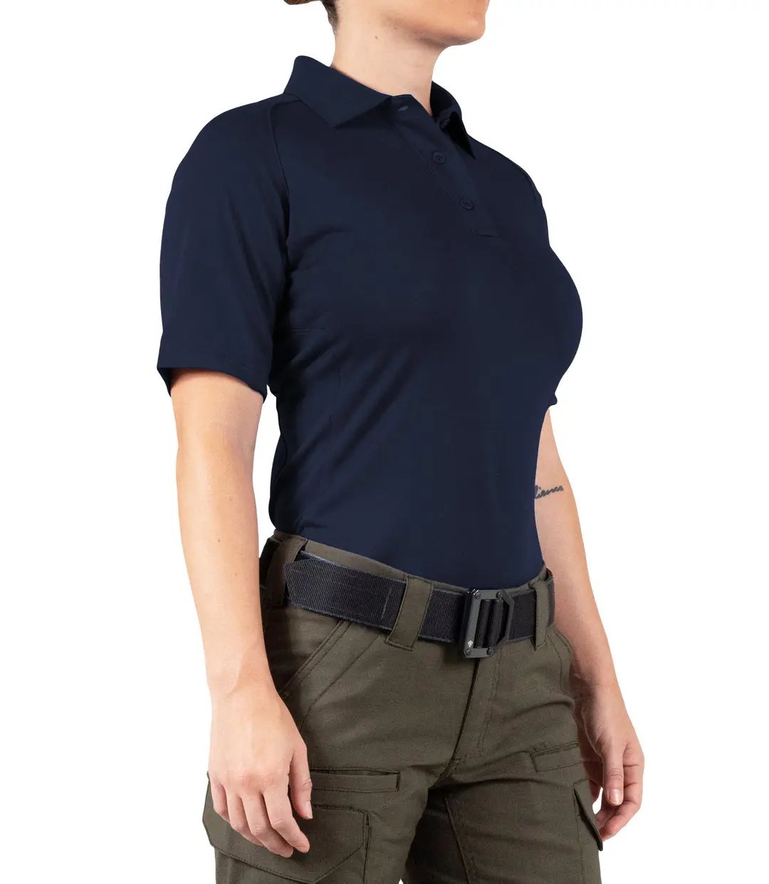 CAL FIRE First Tactical Womens Performance Short Sleeve Polo - close-up detail