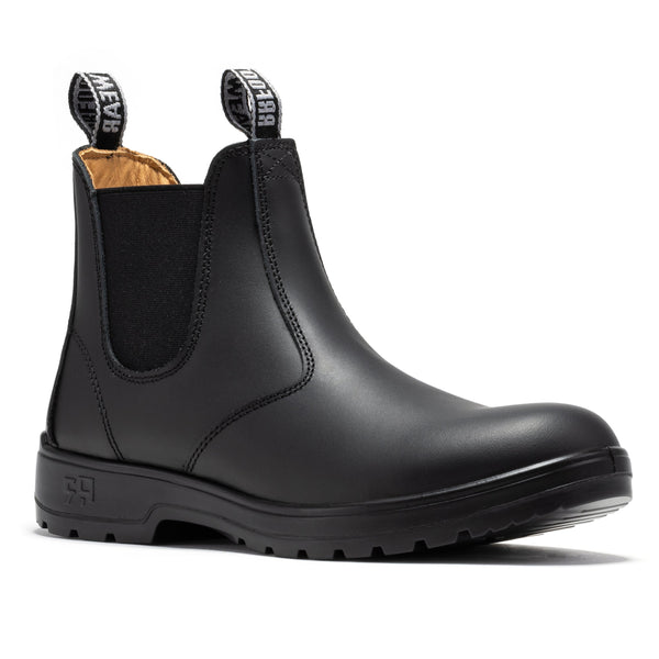 ROCKROOSTER 6 inch Soft Toe Pull on Leather Chelsea Work Boots AD100