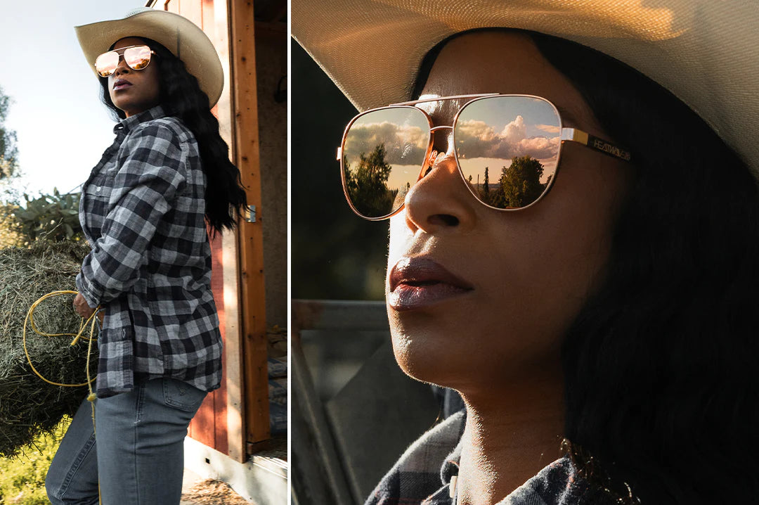 Incline Sunglasses: Rose Gold - Heatwave