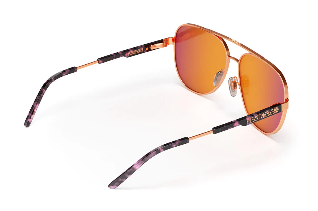 Incline Sunglasses: Rose Gold - Heatwave