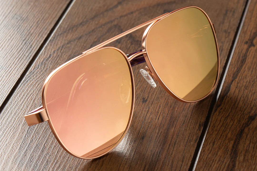 Incline Sunglasses: Rose Gold - Heatwave