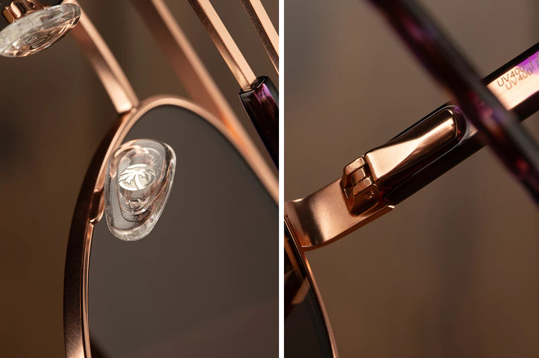 Incline Sunglasses: Rose Gold - Heatwave