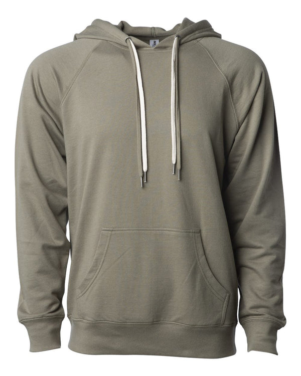 Unisex Lightweight Loopback Terry Hooded Pullover