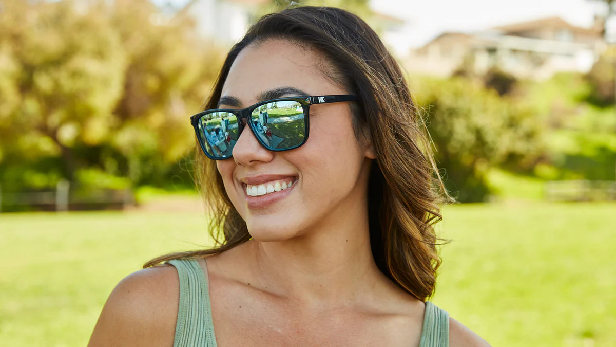 Jelly Black / Sky Blue Fast Lanes Sport - Knockaround Sunglasses