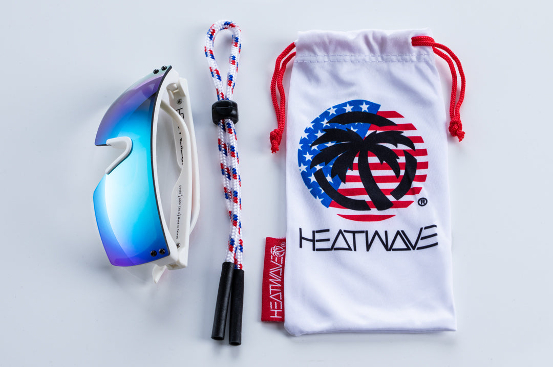 Heat Wave Visual Kids Lazer Face Stars and Stripes sunglasses view 8