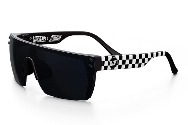 Kids Lazer Face Sunglasses: Little Trouble X Heat Wave Checkered Flag