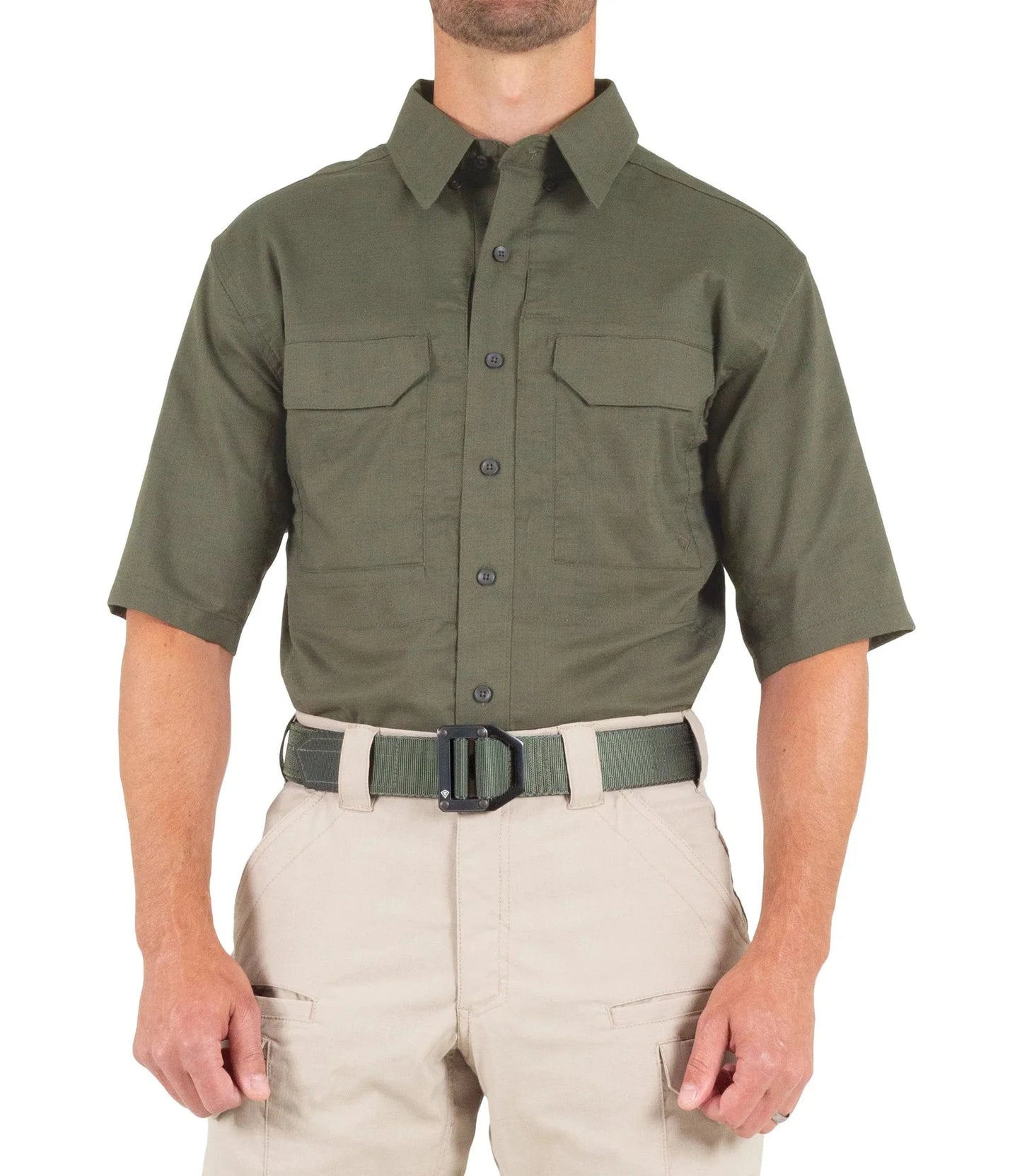 First Tactical Mens V2 Tactical Short Sleeve - OD Green ALL RISK UniformsCAL FIRE   ALL RISK Uniforms