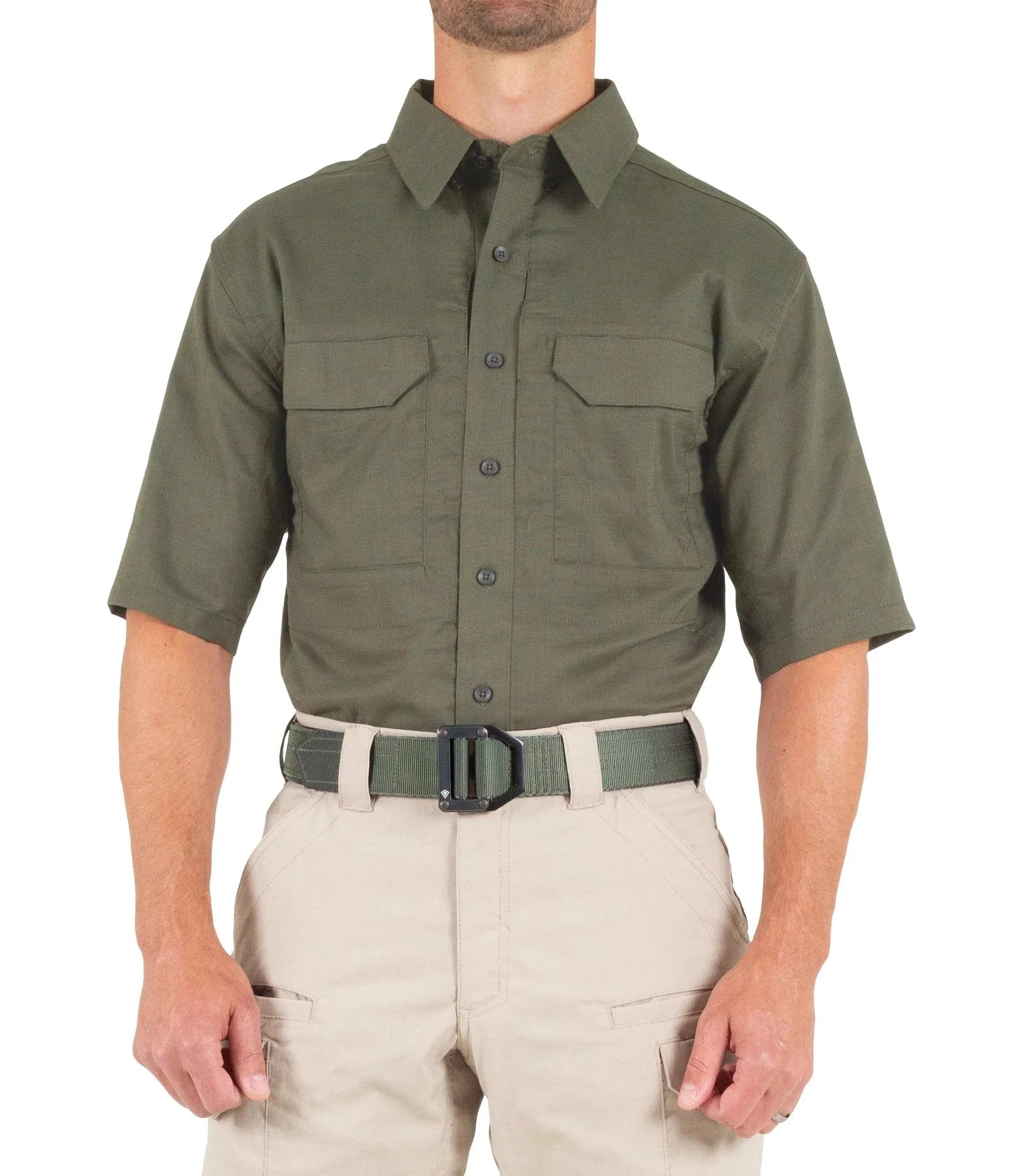First Tactical Mens V2 Tactical Short Sleeve - OD Green ALL RISK UniformsCAL FIRE   ALL RISK Uniforms