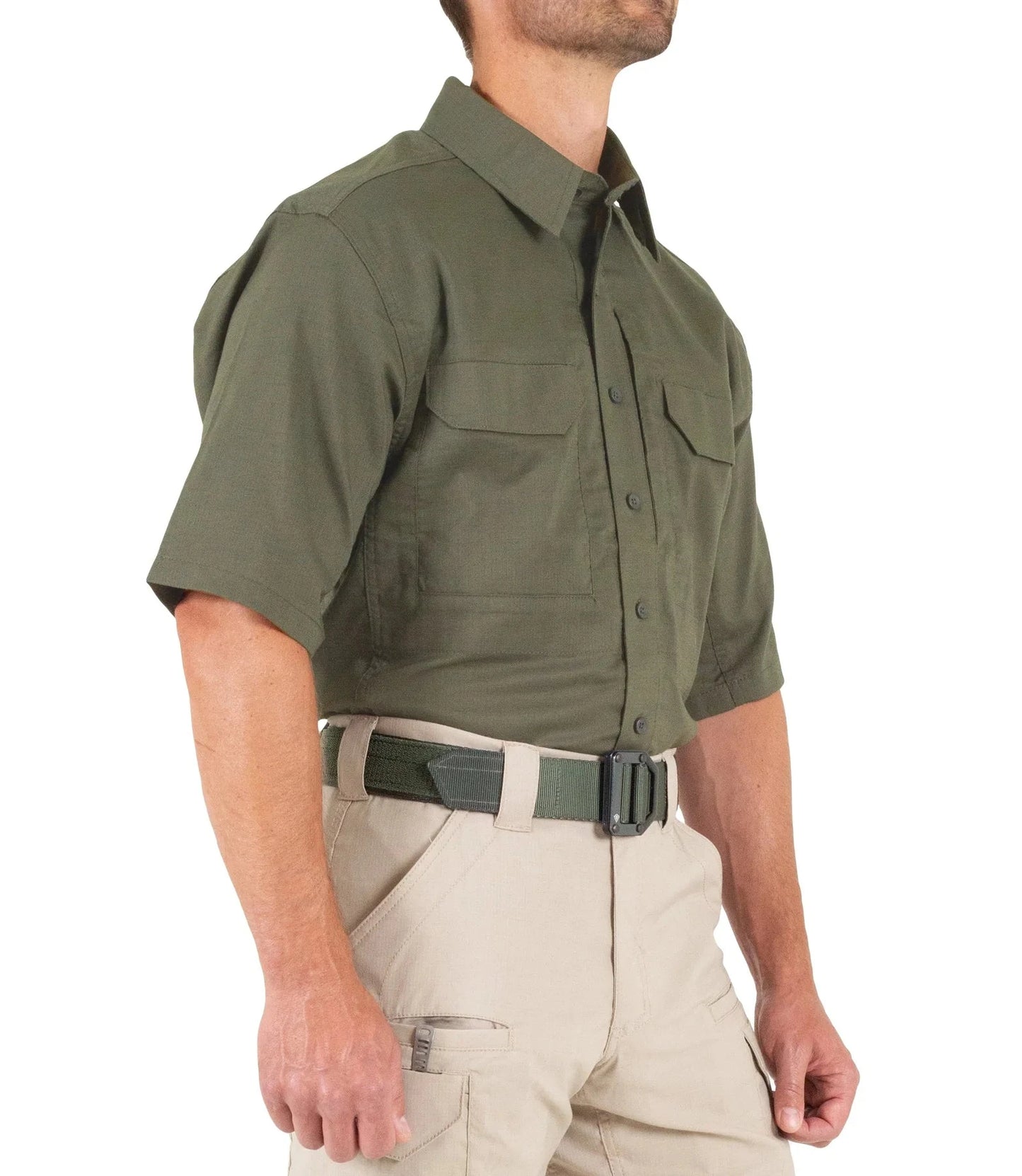 First Tactical Mens V2 Tactical Short Sleeve - OD Green ALL RISK UniformsCAL FIRE   ALL RISK Uniforms