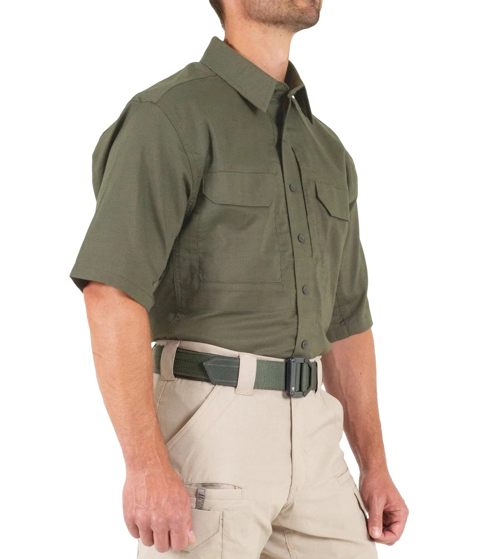 First Tactical Mens V2 Tactical Short Sleeve - OD Green ALL RISK UniformsCAL FIRE   ALL RISK Uniforms