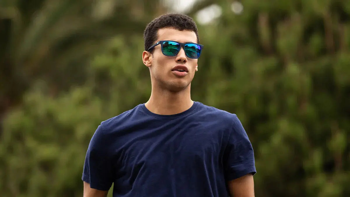 Rubberized Navy / Mint Fast Lanes Sport - Knockaround Sunglasses - additional view