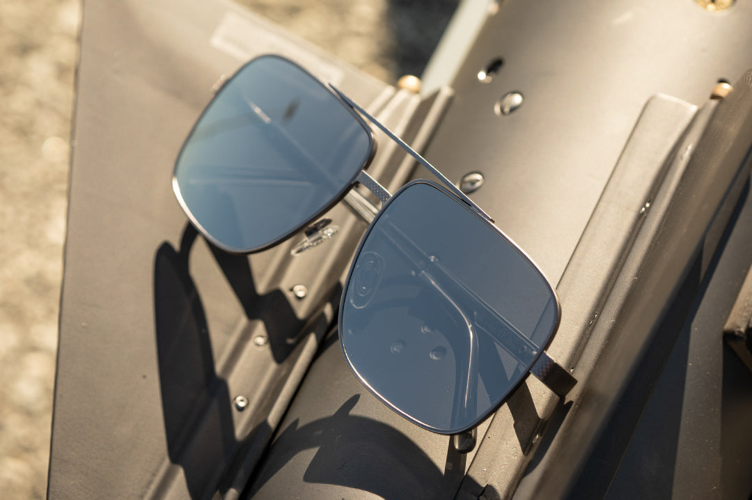 Heat Wave Visual Nimitz Gun Metal Frame SILVER Lens sunglasses view 7