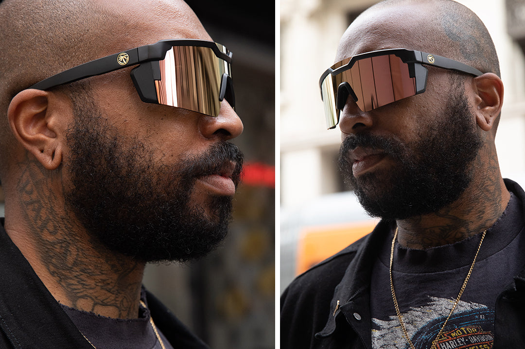 Heat Wave Visual Future Tech Black Frame Rose Gold sunglasses view 4