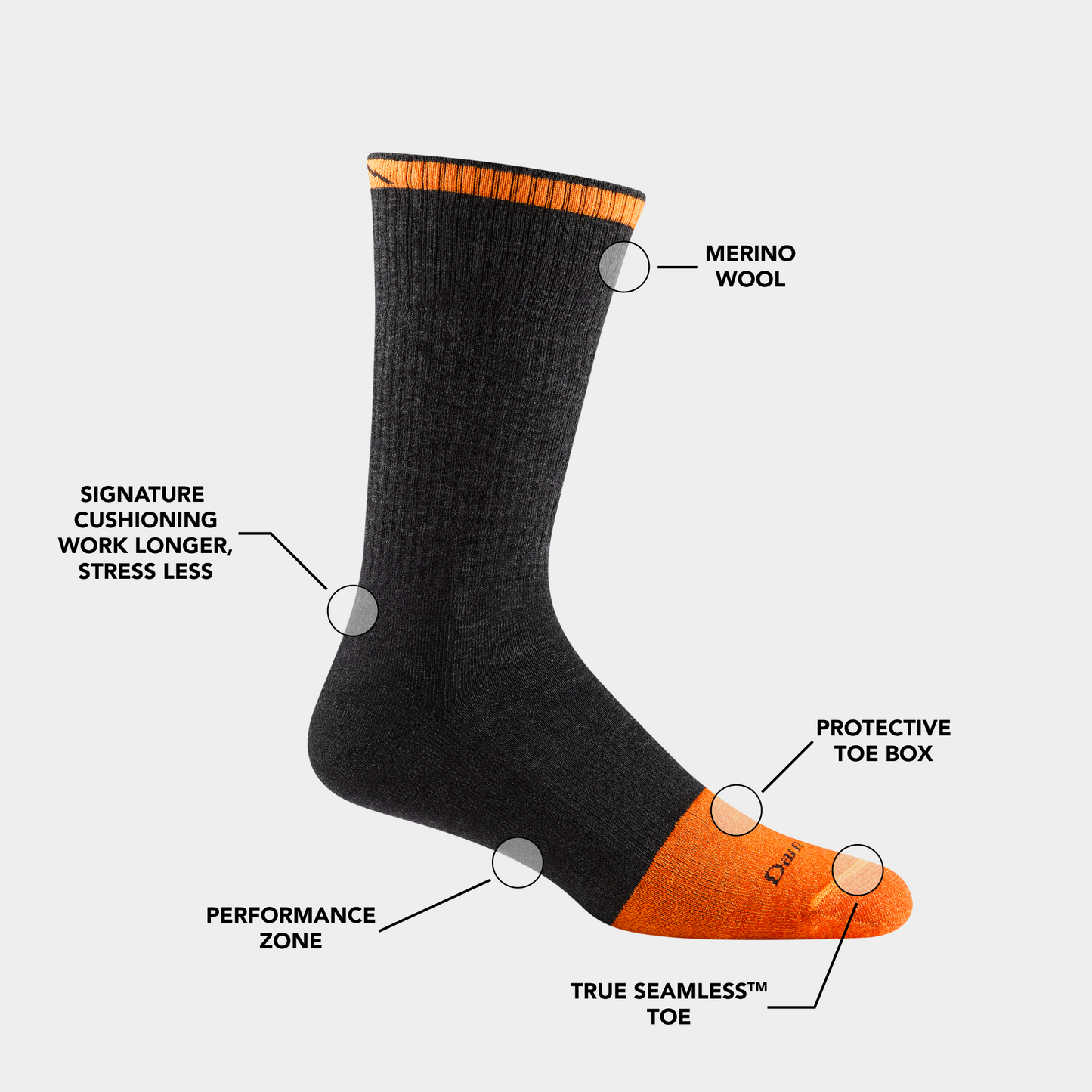 Men's Steely Boot Midweight Work Socks