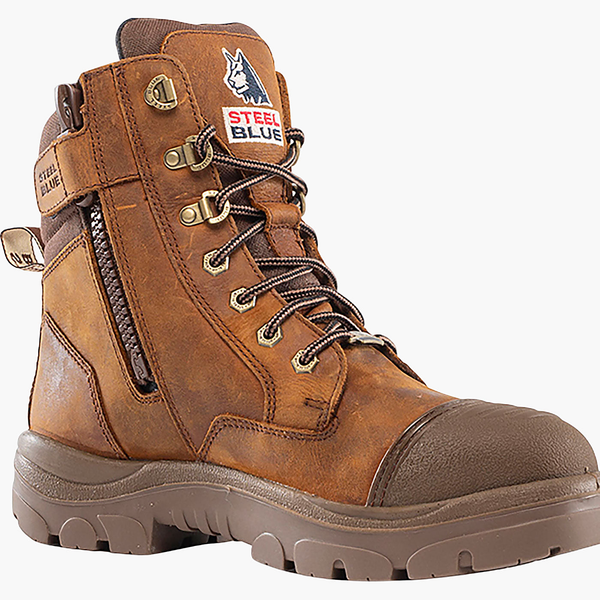 Steel Blue Southern Cross Scuff Zip Men's 6 inch Steel Toe Electrical Hazard Waterproof
