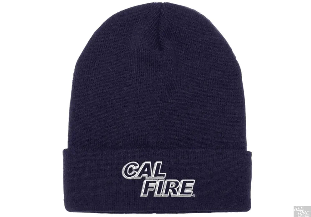 White Text Beanie ALL RISK UniformsCAL FIRE ALL RISK Uniforms